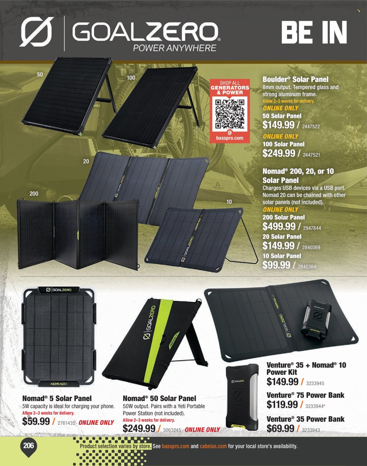 thumbnail - Cabela's Flyer - Sales products - portable power station. Page 206.