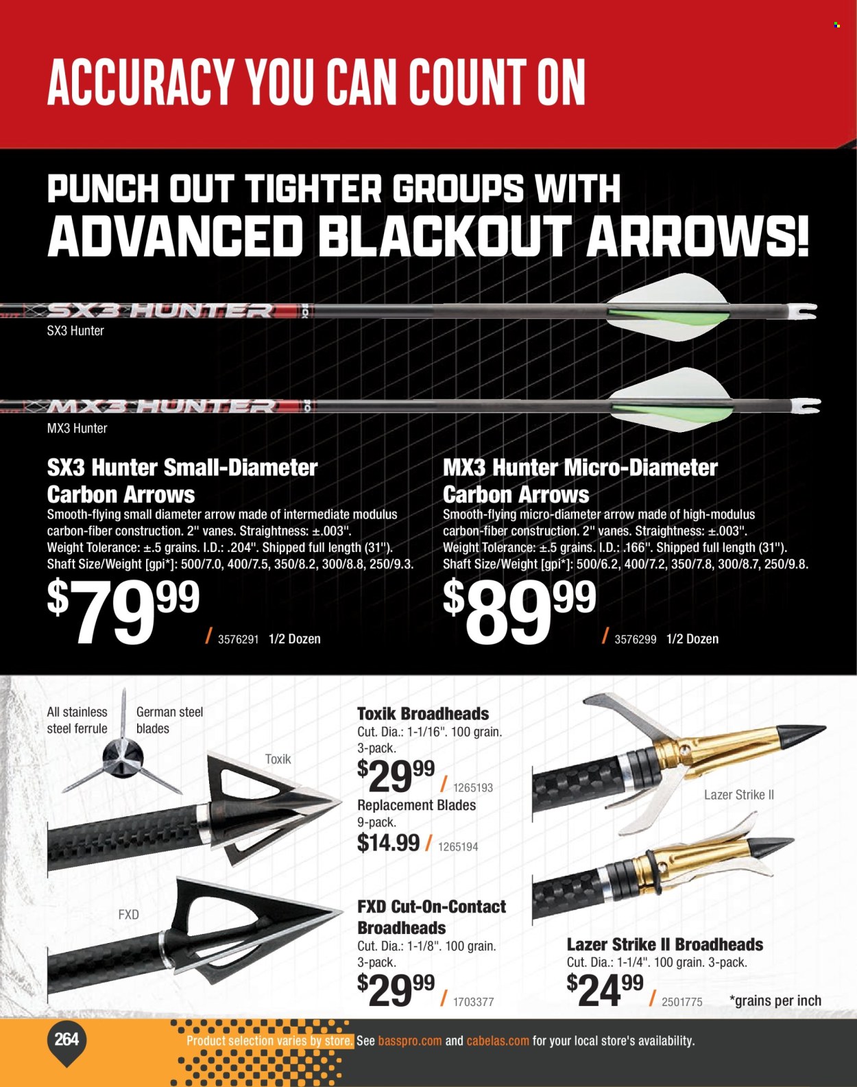 thumbnail - Cabela's Flyer - Sales products - Hunter, blackout. Page 264.