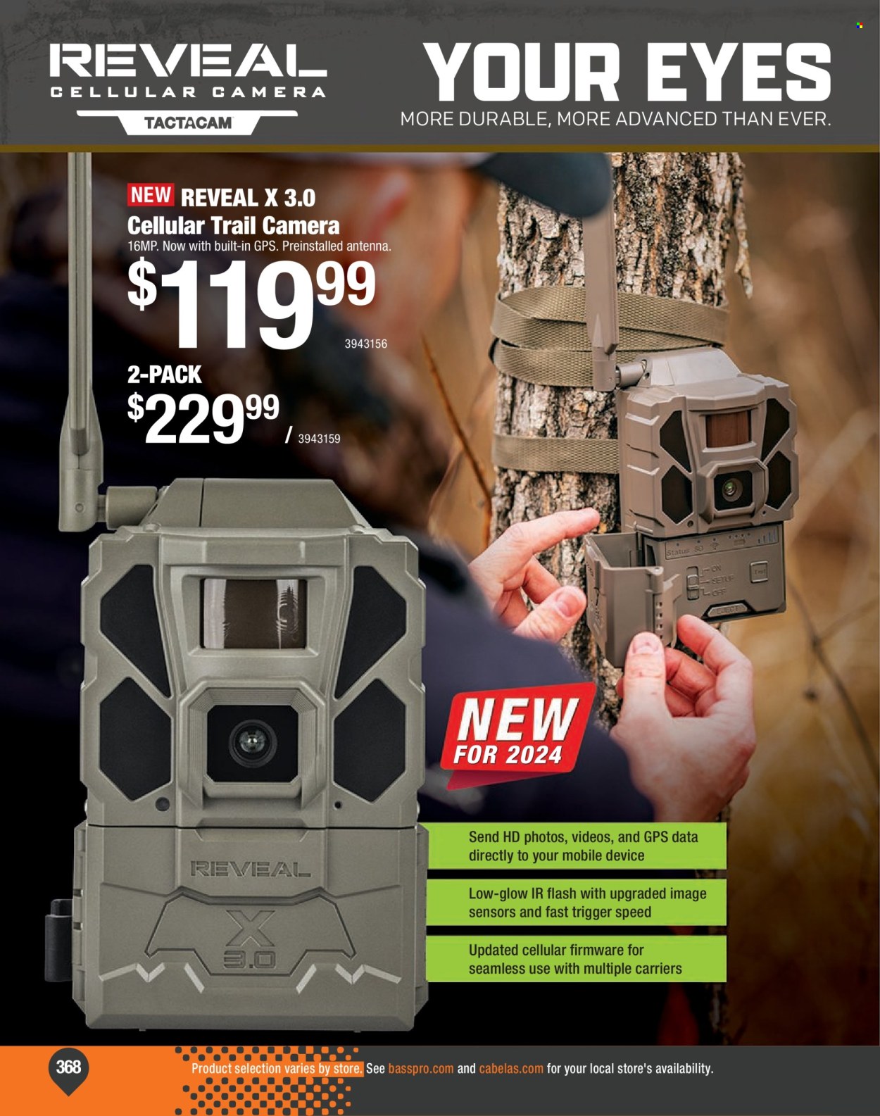 thumbnail - Cabela's Flyer - Sales products - camera, trail cam. Page 368.
