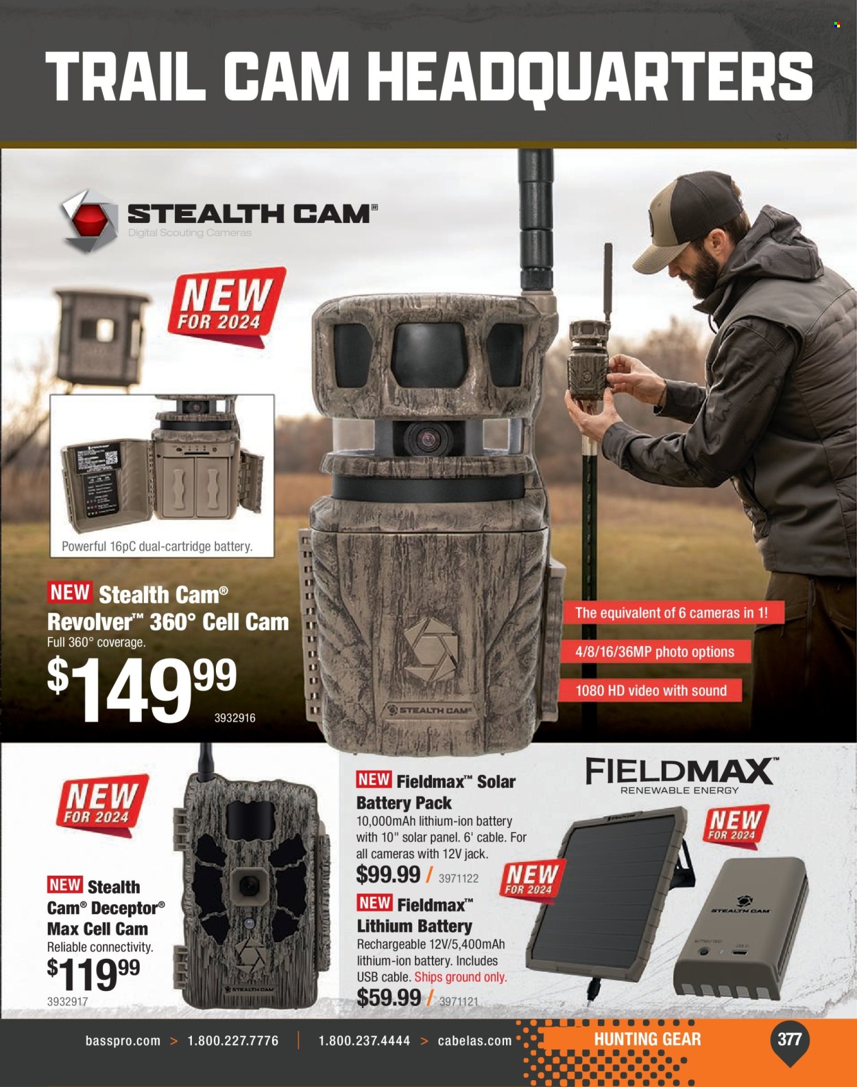 thumbnail - Cabela's Flyer - Sales products - camera, trail cam. Page 377.