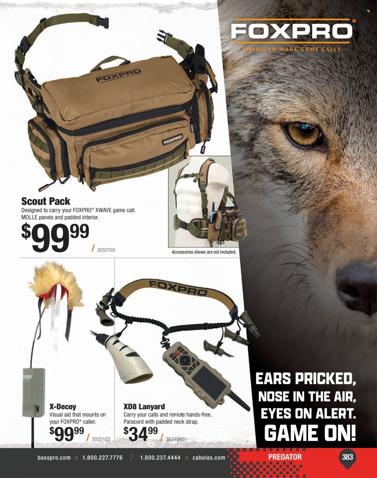 thumbnail - Cabela's Flyer - Sales products - strap. Page 383.