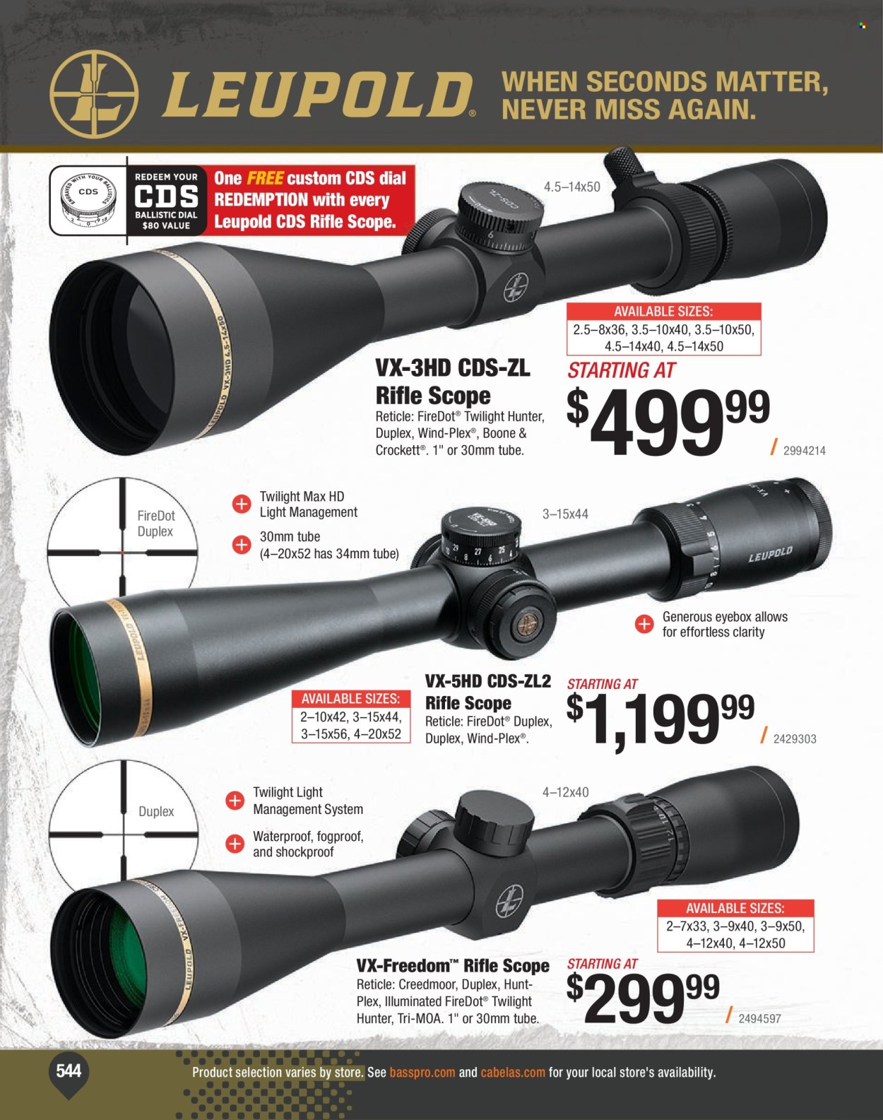 Cabela's ad. Page 1