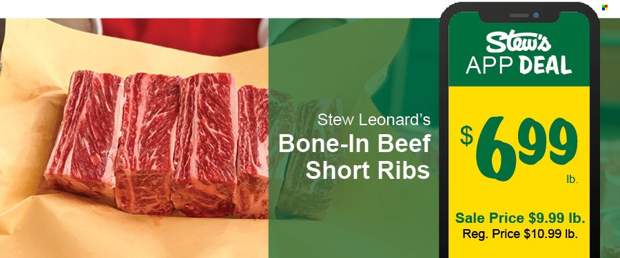thumbnail - Stew Leonard's Flyer - 07/31/2024 - 08/06/2024 - Sales products - beef ribs, ribs. Page 18.