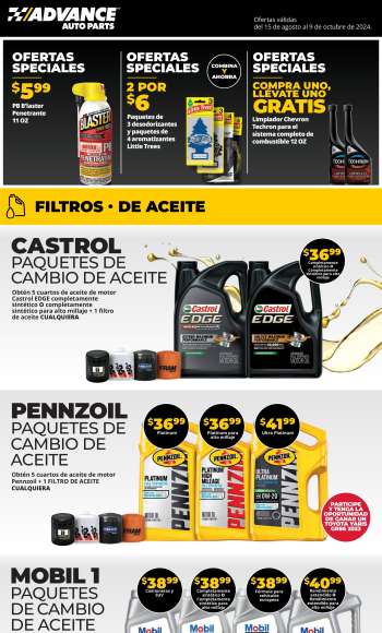 Advance Auto Parts Flyer - 08/15/2024 - 10/09/2024.