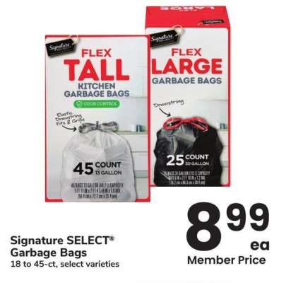 Signature SELECT® Garbage Bags - 18 to 45 - ct, select varieties