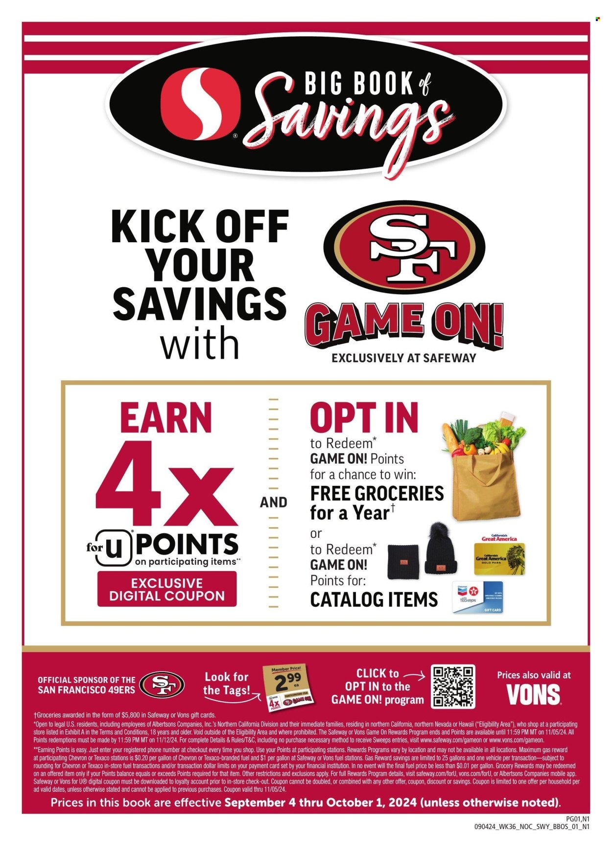 Safeway ad - 09/04/2024 - 10/01/2024. Page 1