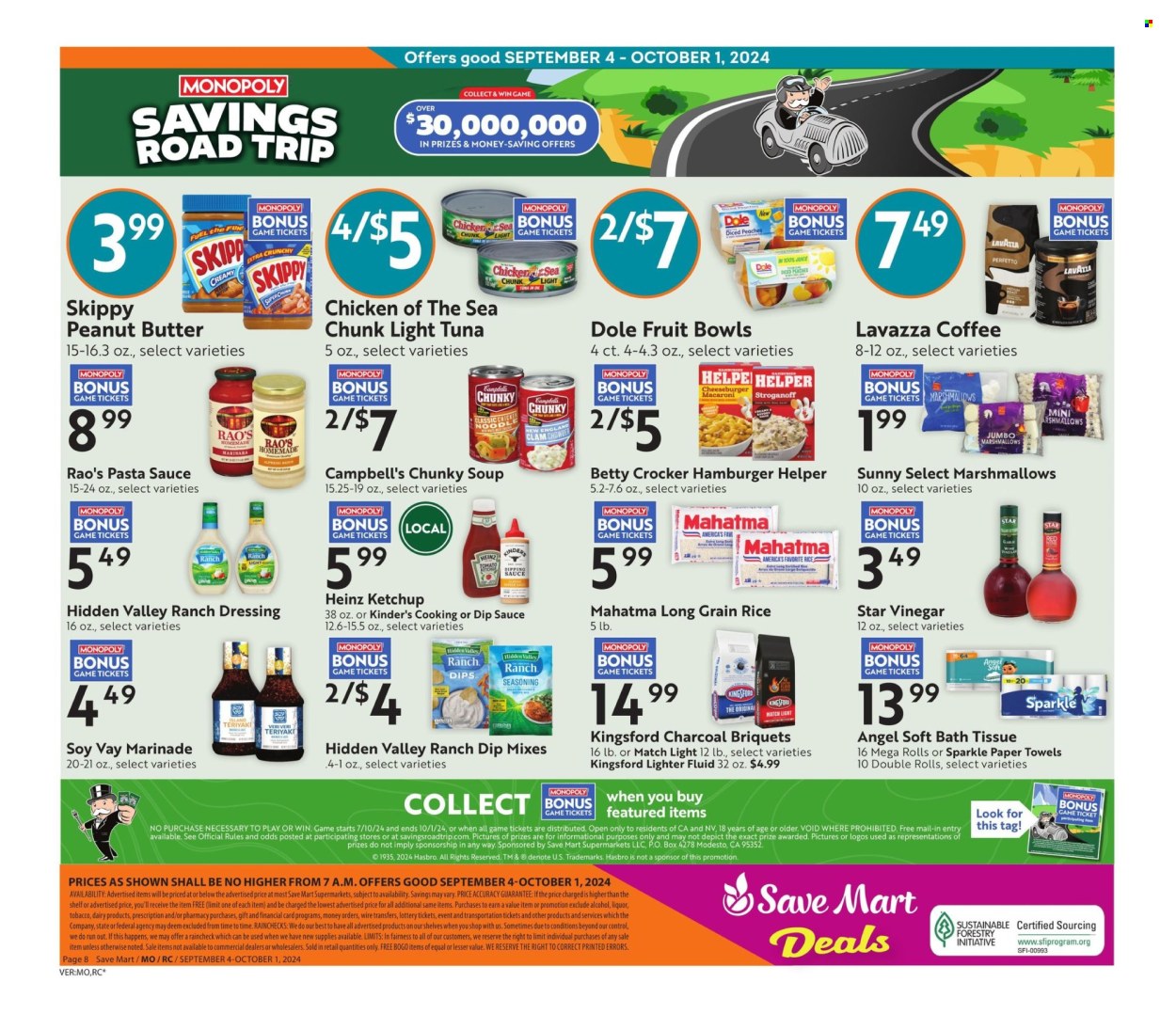 Save Mart ad - 09/04/2024 - 10/01/2024. Page 8