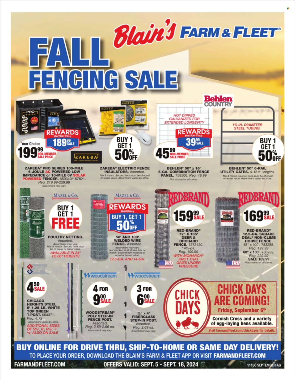 Blain's Farm & Fleet ad - 09/05/2024 - 09/18/2024. Page 1