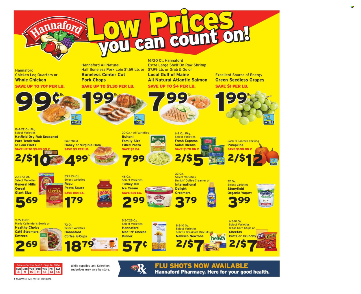 Hannaford ad - 09/08/2024 - 09/14/2024. Page 1