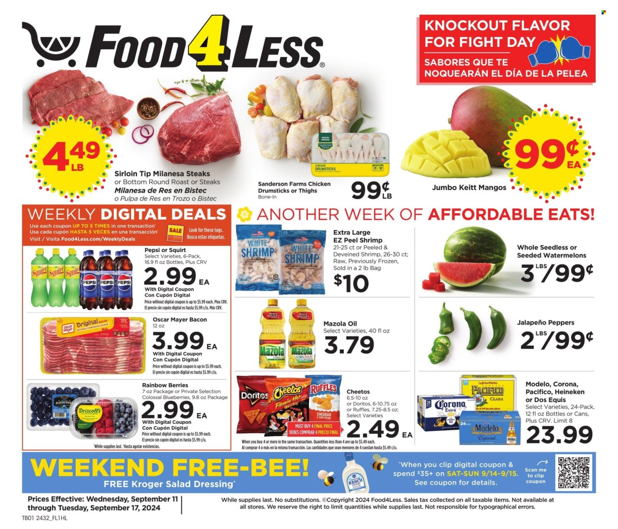 Food 4 Less ad - 09/11/2024 - 09/17/2024. Page 1