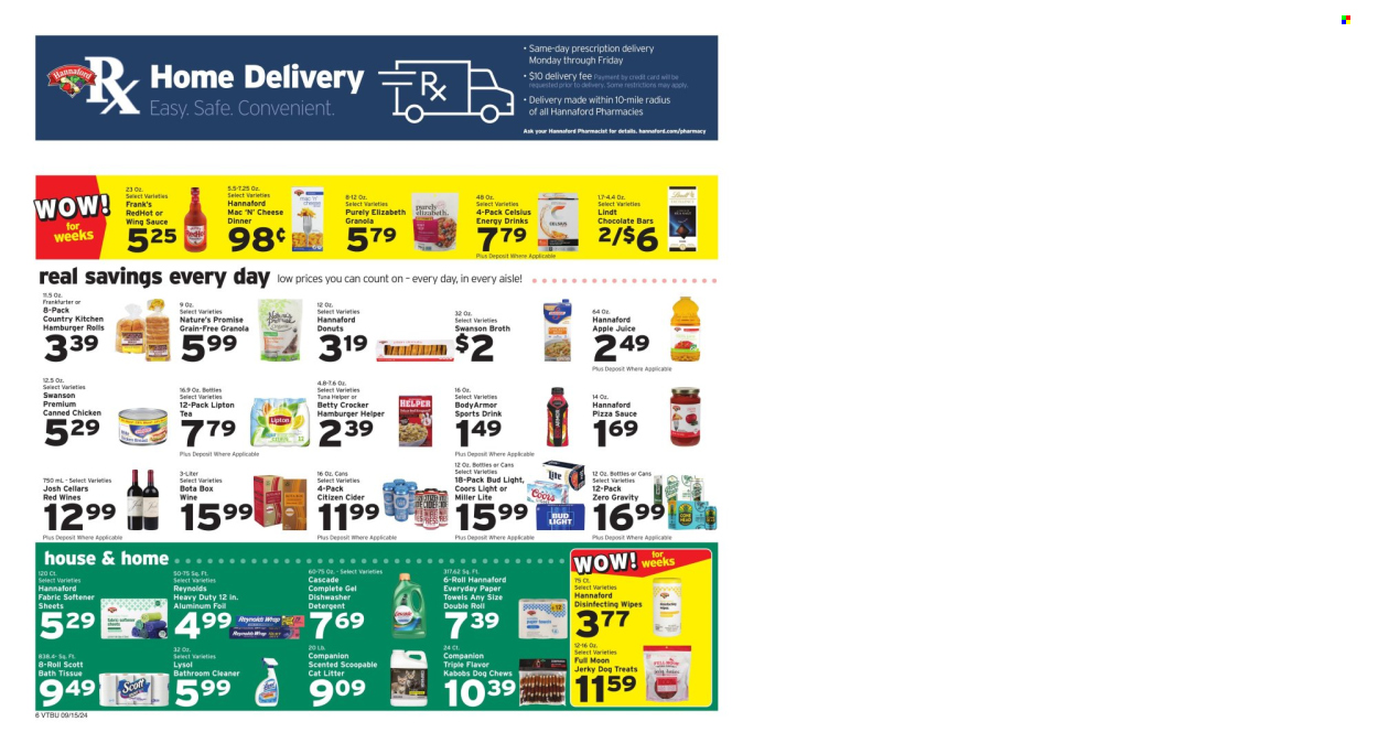 Hannaford ad - 09/15/2024 - 09/21/2024. Page 9