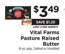 Pasture Raised Butter - 8 - oz. pkg., Salted or Unsalted