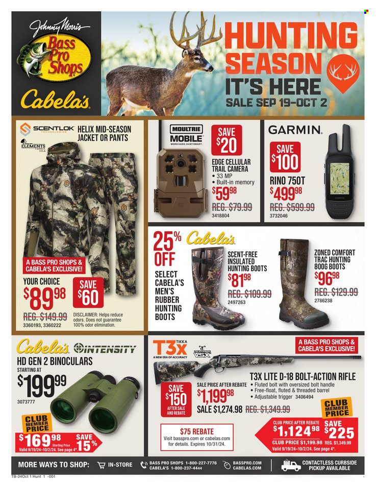 Bass Pro Shops ad - 09/19/2024 - 10/02/2024. Page 1