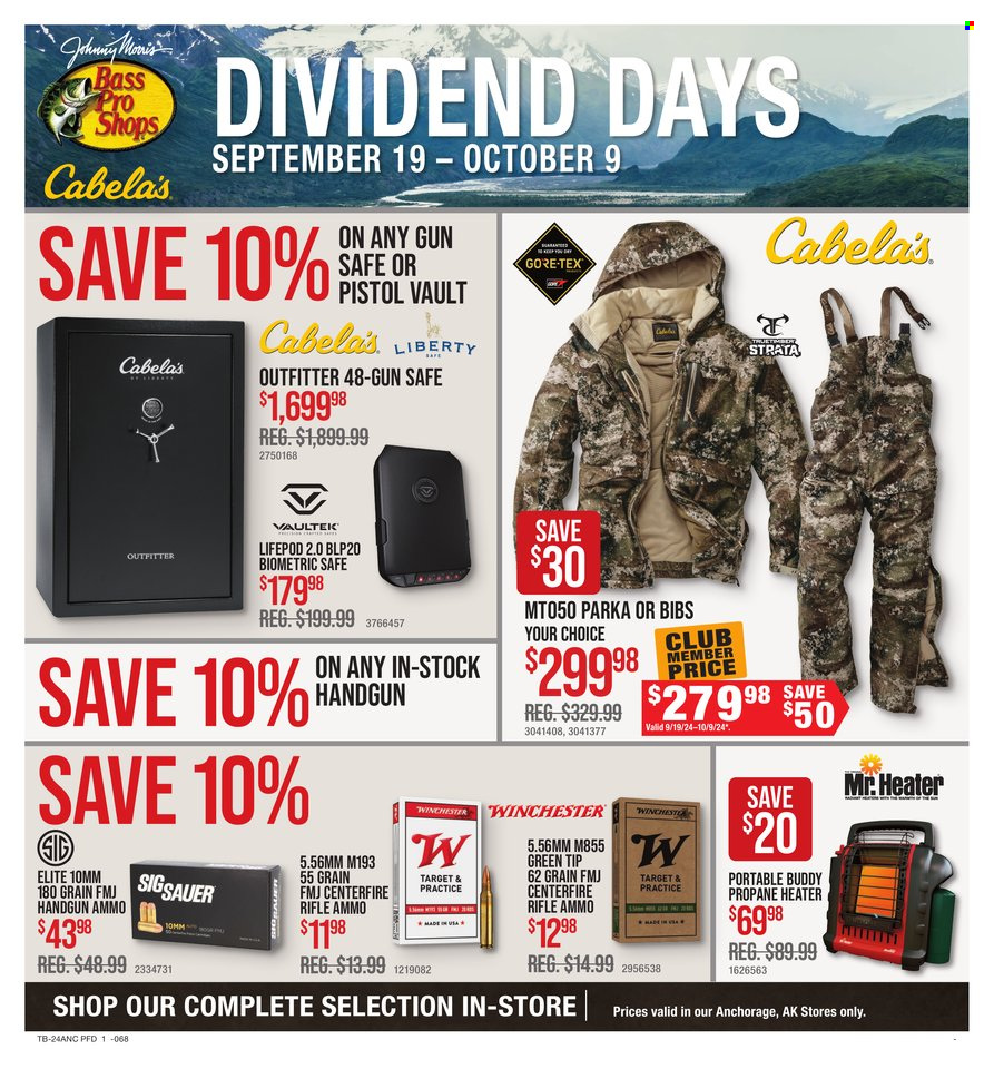 Bass Pro Shops ad - 09/19/2024 - 10/09/2024. Page 1