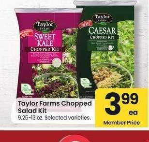 Taylor Farms Chopped Salad Kit - 9.25-13 oz. Selected varieties