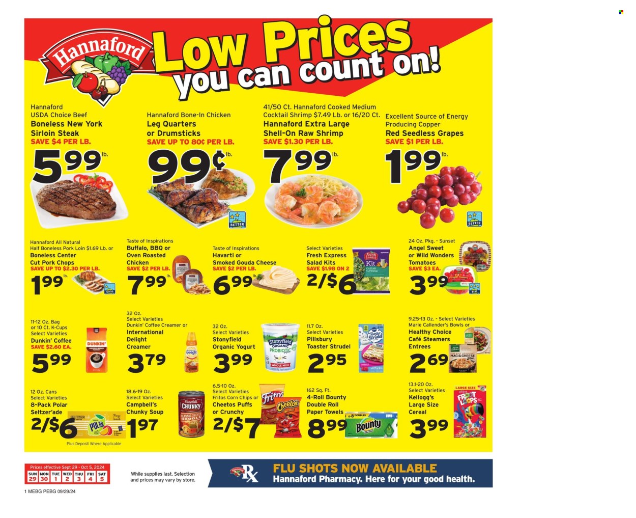 Hannaford ad - 09/29/2024 - 10/05/2024. Page 1