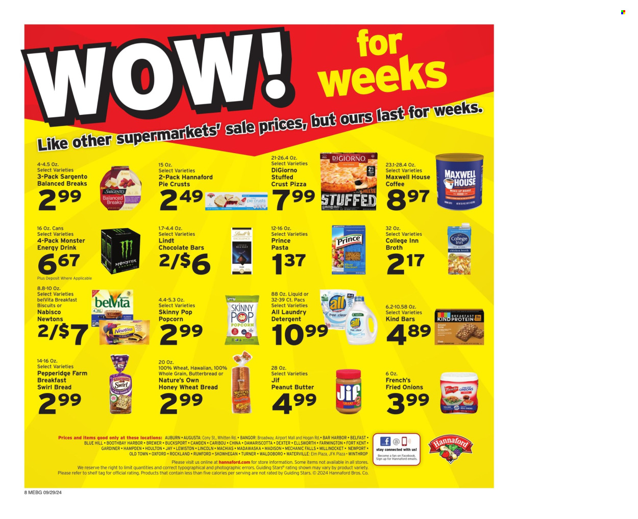 Hannaford ad - 09/29/2024 - 10/05/2024. Page 8