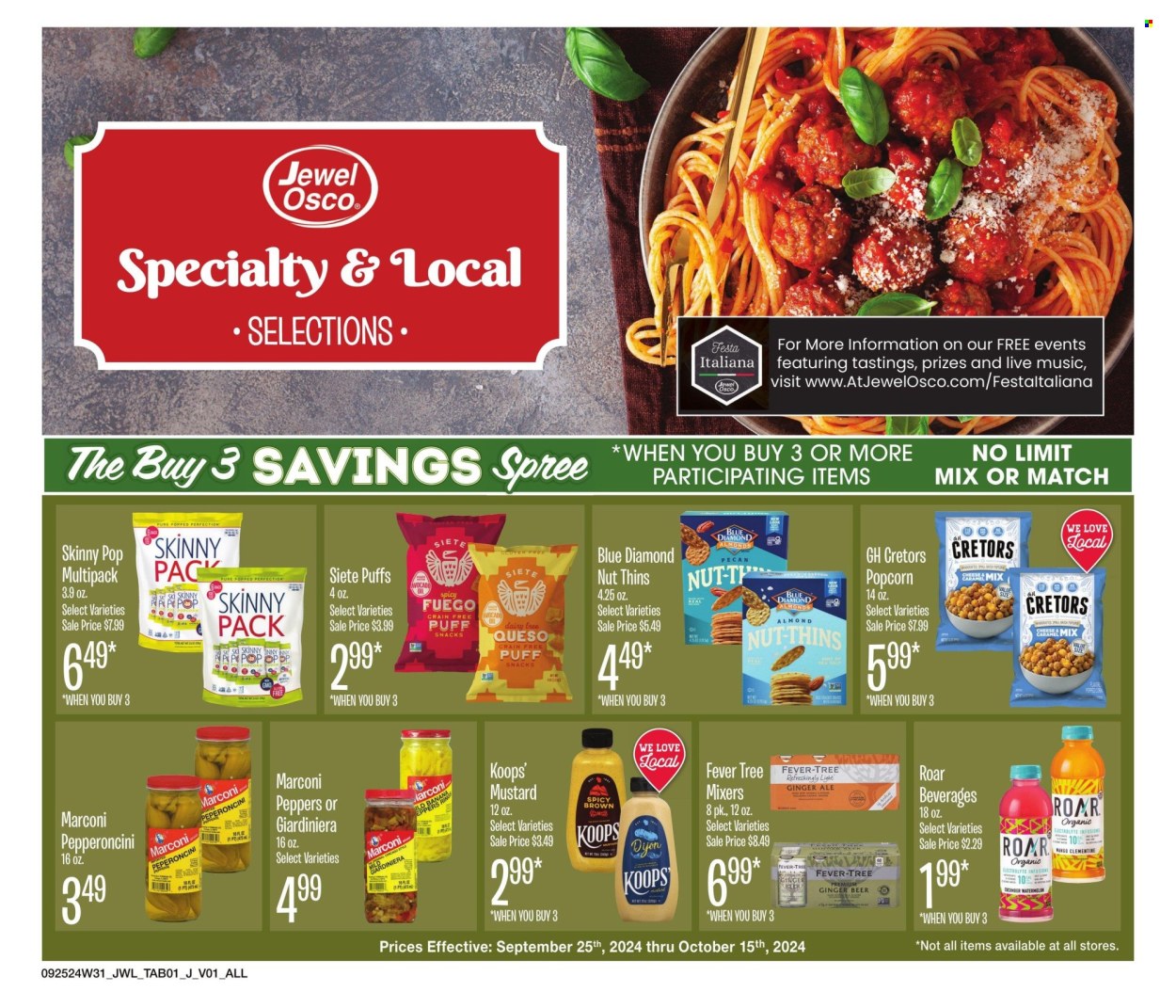 Jewel Osco ad - 09/25/2024 - 10/15/2024. Page 1