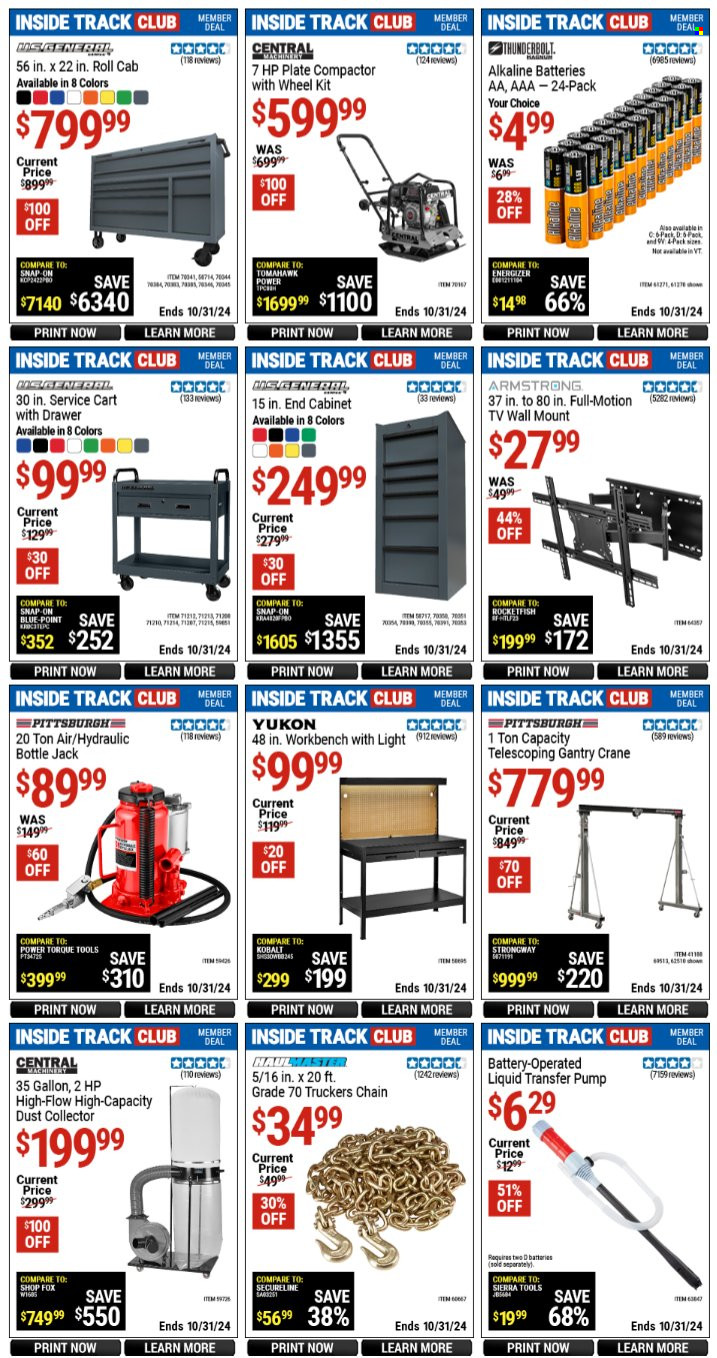 Harbor Freight ad - 09/27/2024 - 10/31/2024. Page 1