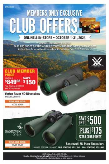 Bass Pro Shops Flyer - 10/01/2024 - 10/31/2024.