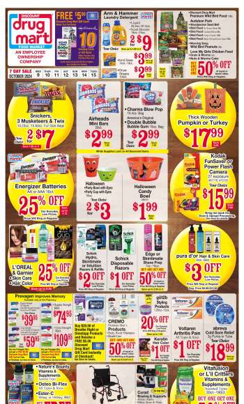 Discount Drug Mart Flyer - 10/09/2024 - 10/15/2024.