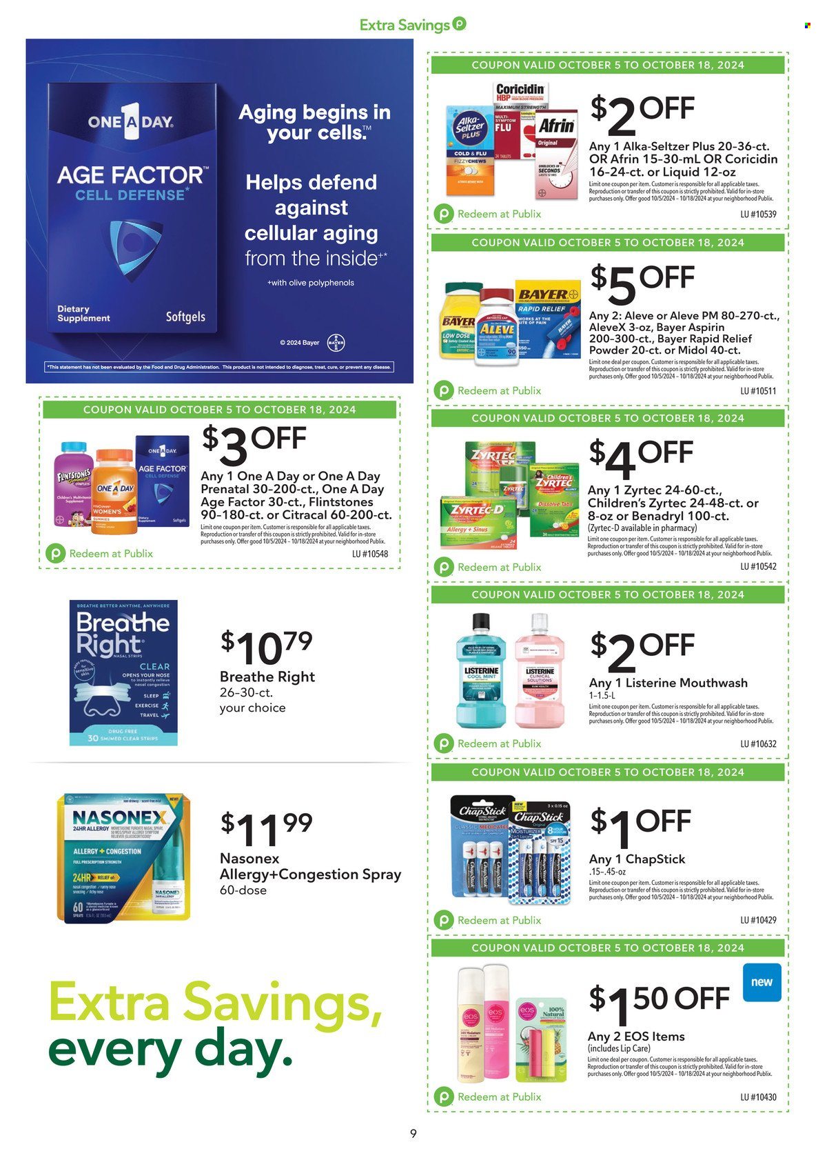 Publix ad - 10/05/2024 - 10/18/2024. Page 9