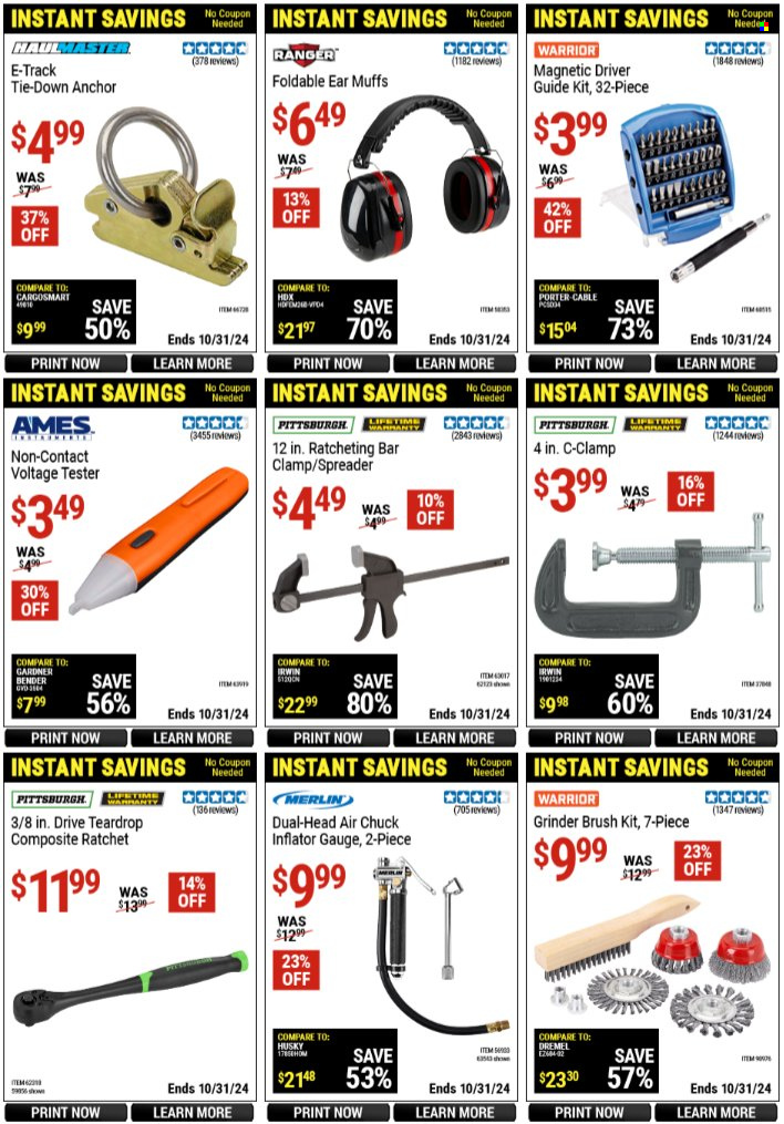 Harbor Freight ad - 10/14/2024 - 10/31/2024. Page 4