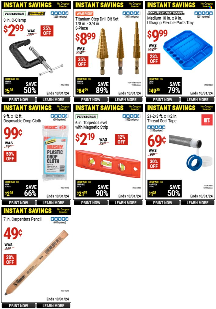 Harbor Freight ad - 10/14/2024 - 10/31/2024. Page 5