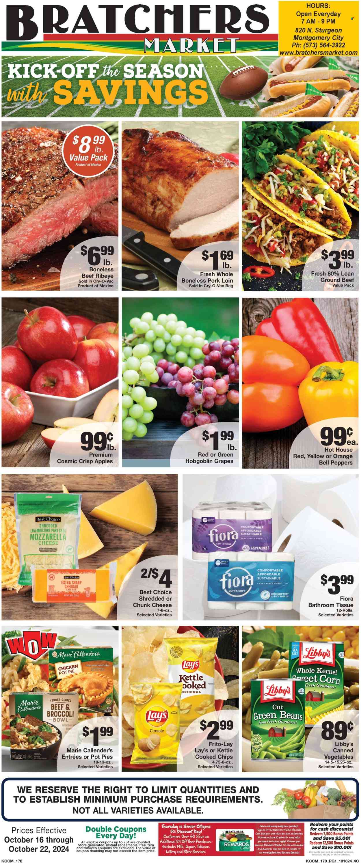 Bratchers Market ad - 10/16/2024 - 10/22/2024. Page 1