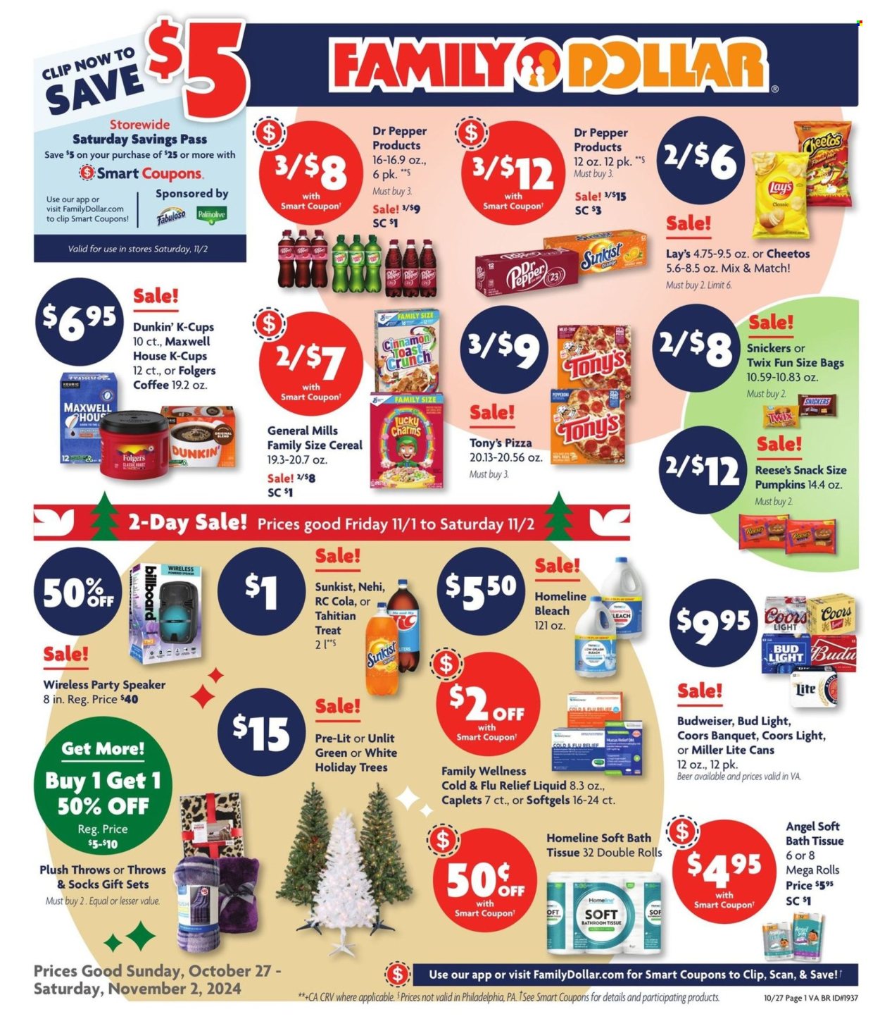 Family Dollar ad - 10/27/2024 - 11/02/2024. Page 1