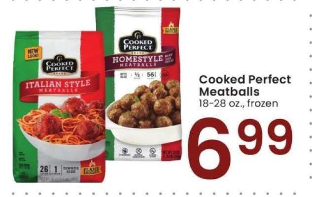 Cooked Perfect Meatballs - 18-28 oz., frozen