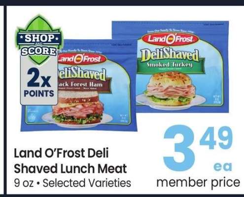 Land O'Frost Deli Shaved Lunch Meat - 9 oz • Selected Varieties