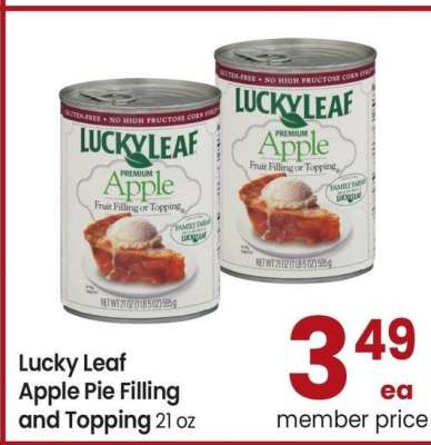 Lucky Leaf Apple Pie Filling and Topping - 21 oz