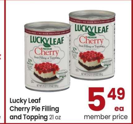 Lucky Leaf Cherry Pie Filling and Topping - 21 oz