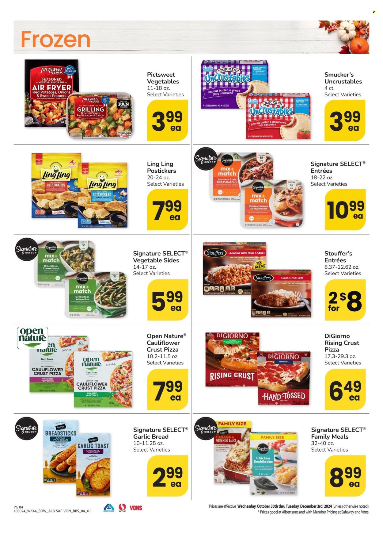 Safeway ad - 10/30/2024 - 12/03/2024. Page 1