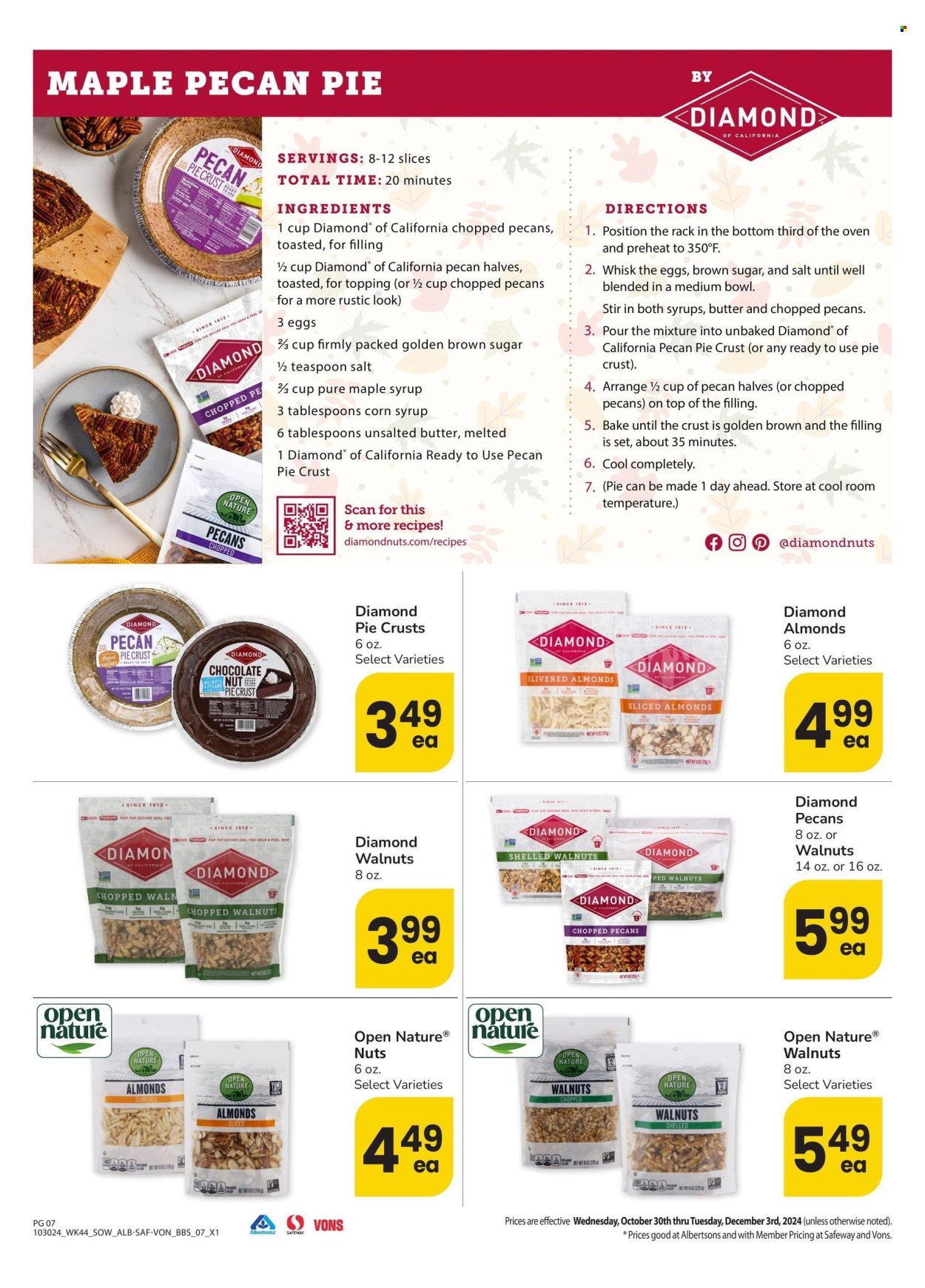 Safeway ad - 10/30/2024 - 12/03/2024. Page 1