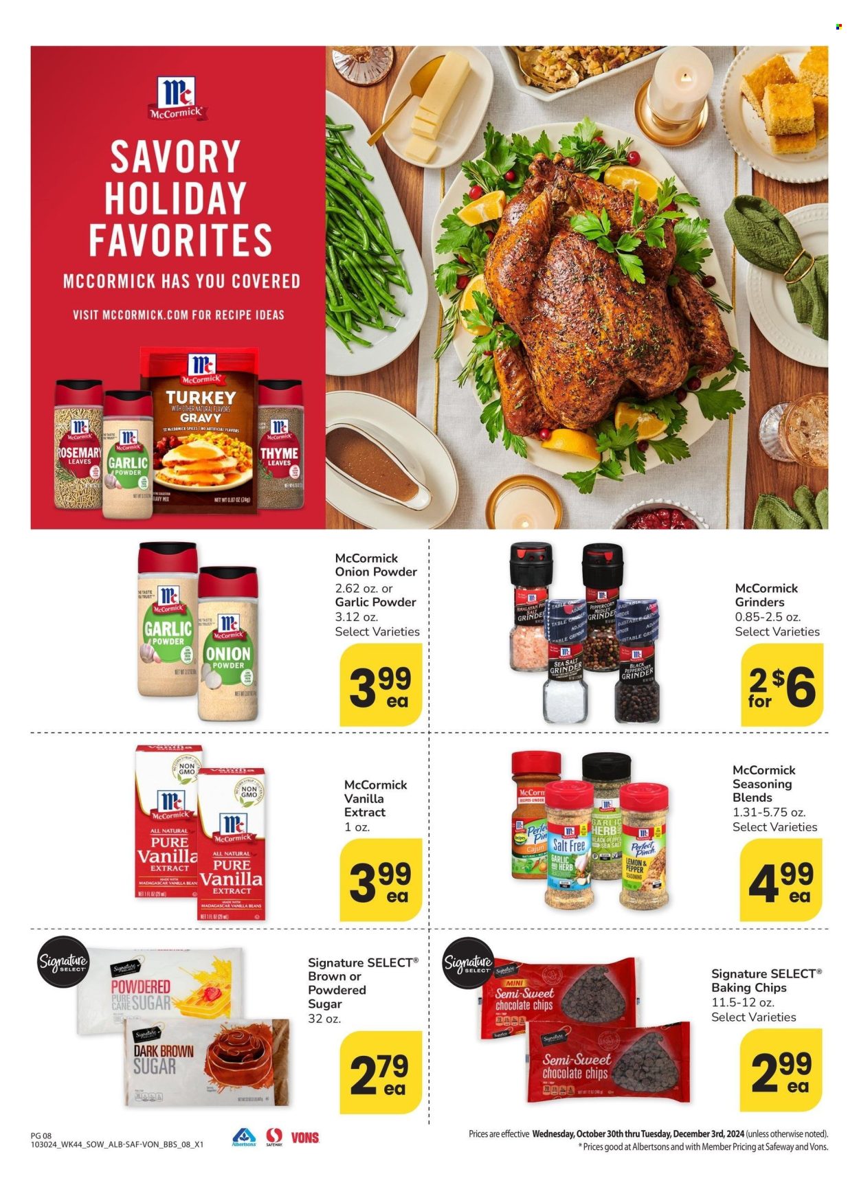 Safeway ad - 10/30/2024 - 12/03/2024. Page 1