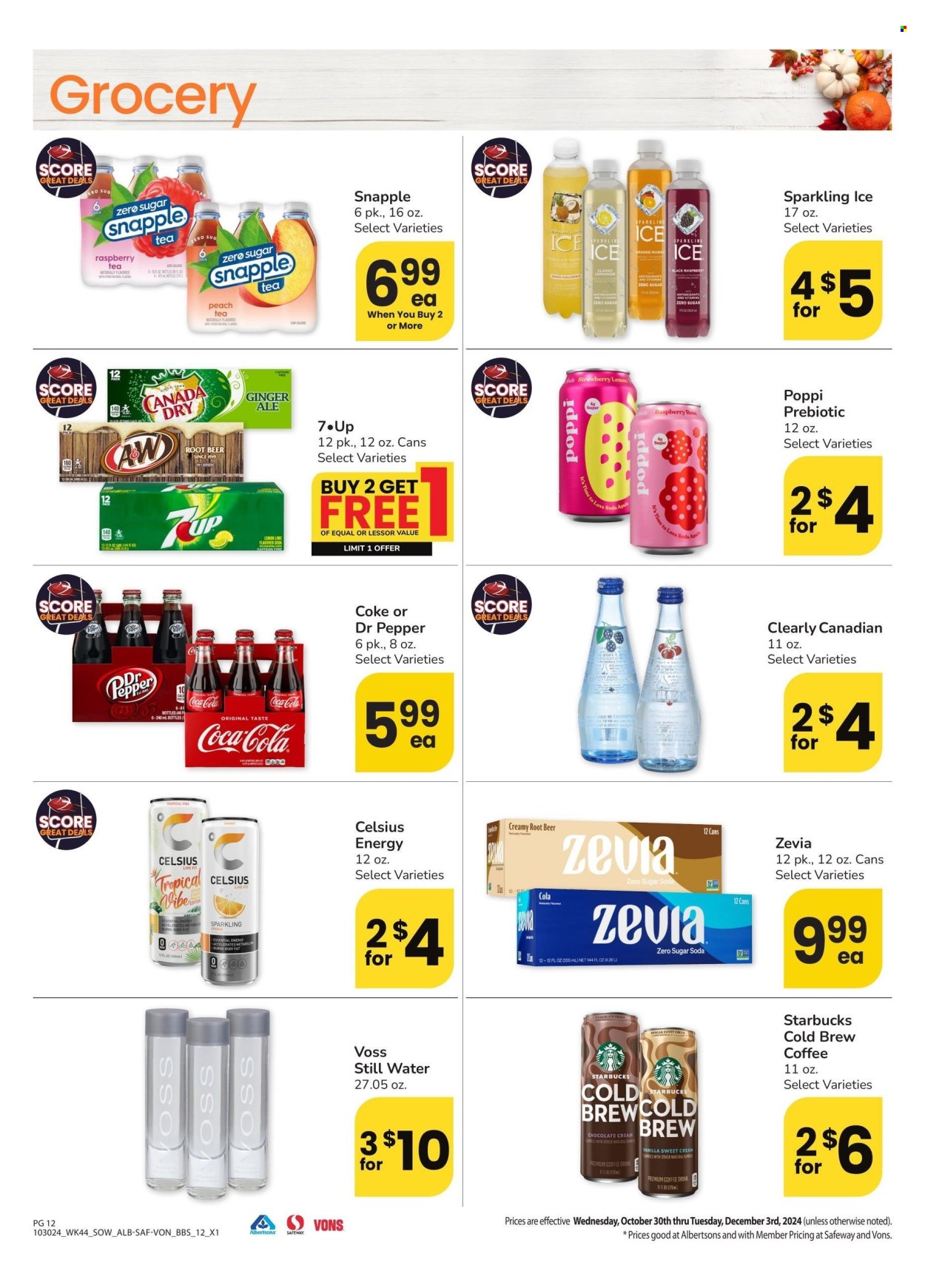 Safeway ad - 10/30/2024 - 12/03/2024. Page 1