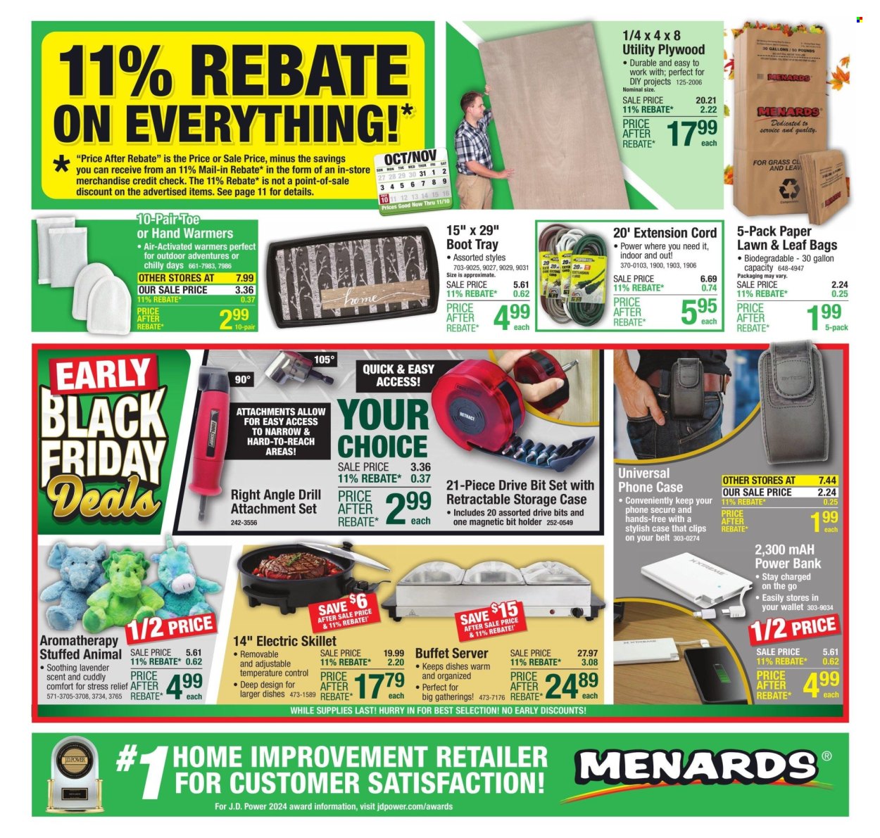 Menards ad - 10/31/2024 - 11/10/2024. Page 1