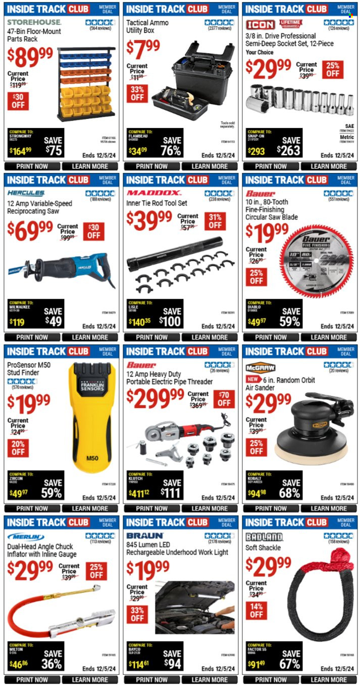 Harbor Freight ad - 11/01/2024 - 12/05/2024. Page 1