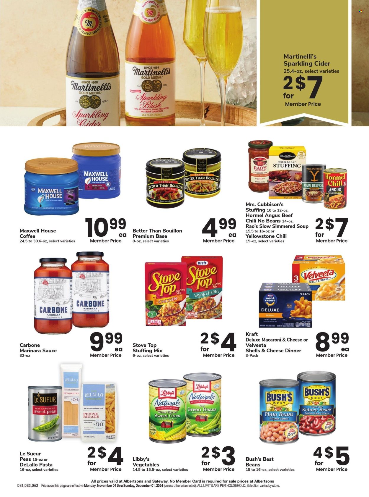 Safeway ad - 11/04/2024 - 12/01/2024. Page 1