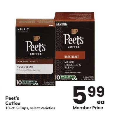 Peet's Coffee - 10-ct K-Cups, select varieties