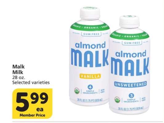 Malk Milk - 28 oz. Selected varieties