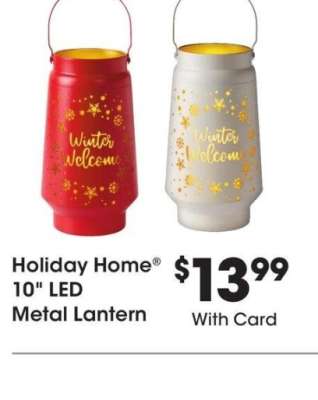 Holiday Home® 10" LED Metal Lantern