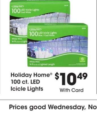 Holiday Home® 100 ct. LED Icicle Lights