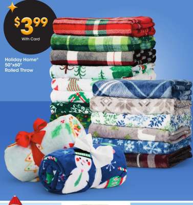 Holiday Home® 50" X60" Rolled Throw