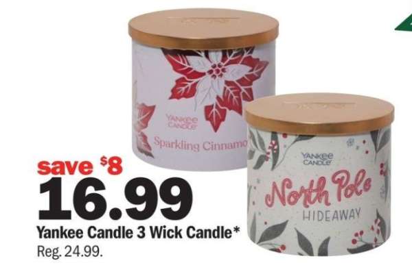 Yankee Candle 3 Wick Candle* - Reg. 24.99.