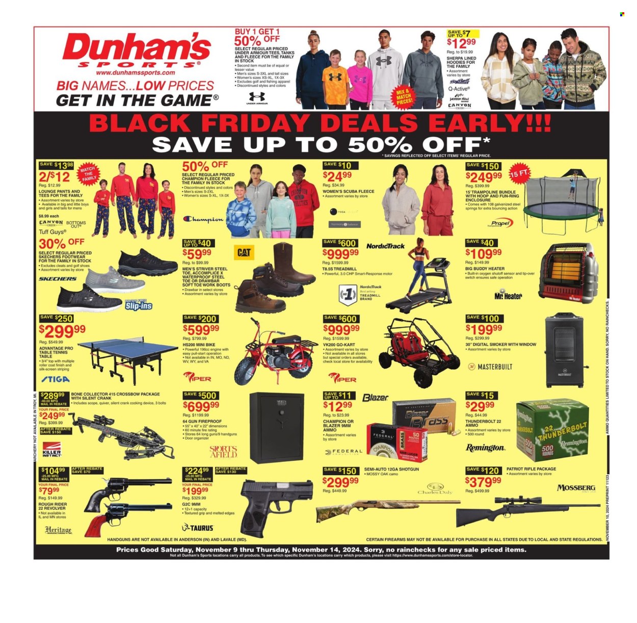 Dunham's Sports ad - 11/09/2024 - 11/14/2024. Page 1