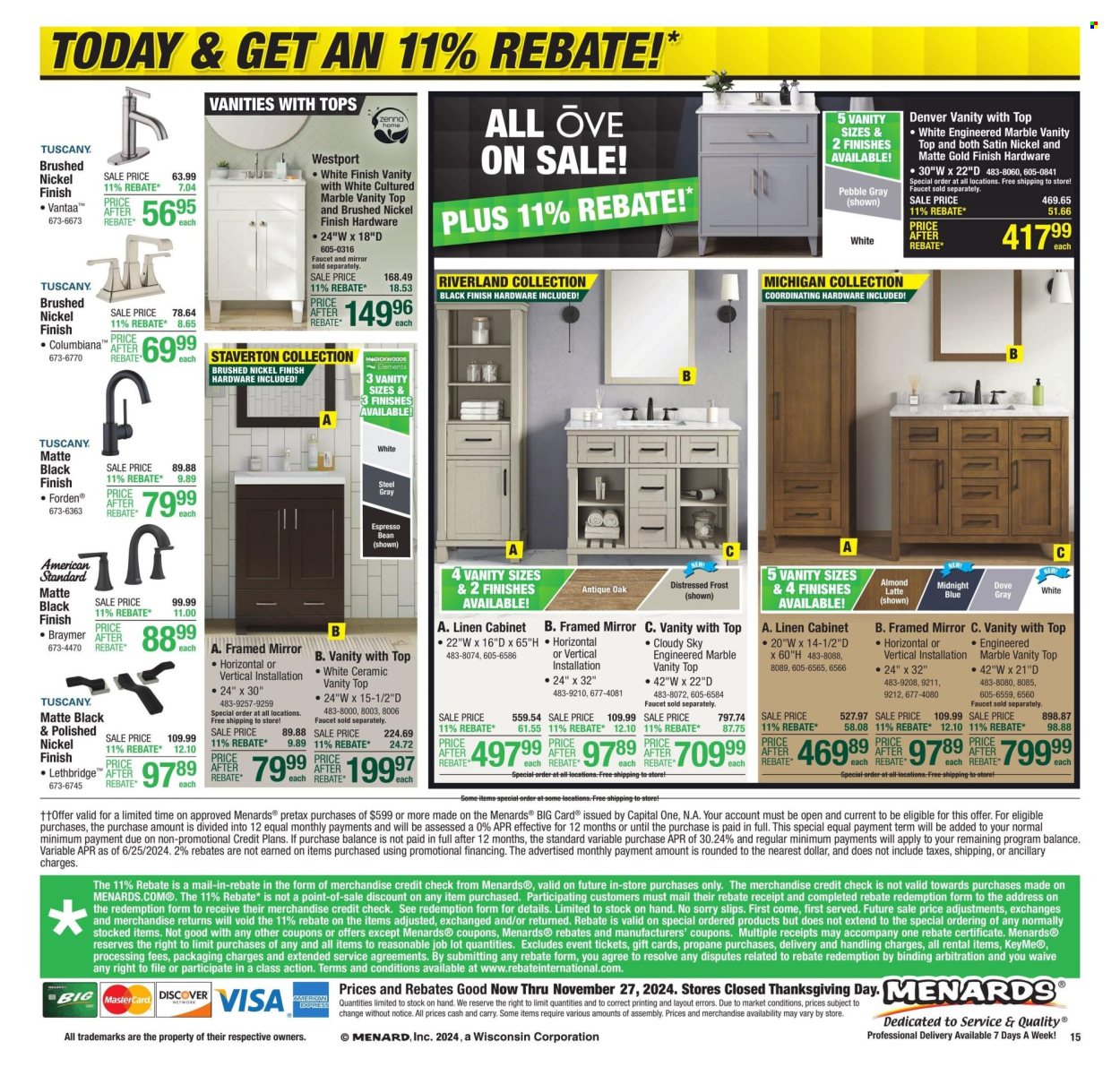 Menards ad - 11/14/2024 - 11/27/2024. Page 1