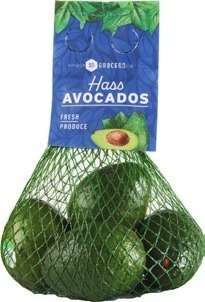 4 ct SE Grocers Hass Avocados or Naturally Better Organic Hass Avocados